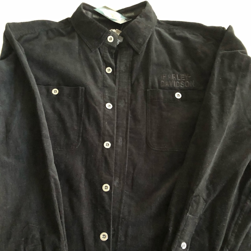 Men’s Corduroy Harley Davidson Button up NWT